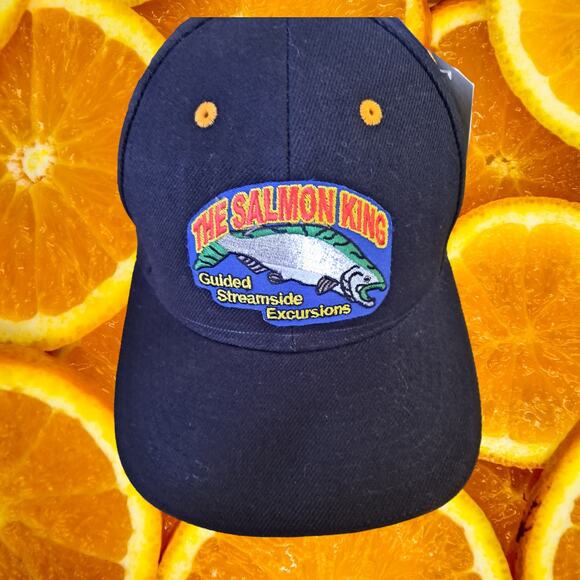 NWT The Salmon King Hook and Loop Adjustable Hat - Picture 1 of 7